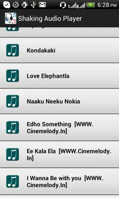 Shaking Audio Player android App screenshot 0